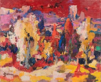André BONNAMOUR (1900-1985)
Paysage fauve....