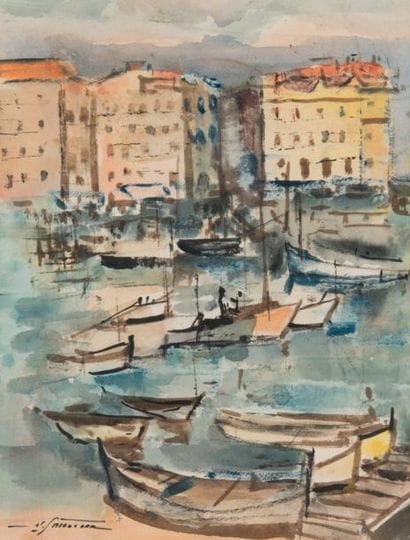 Nicolas SOKOLOFF (1899-1985)
Le port de Marseille....