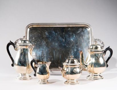 Lot argent: Ensemble de 4 pièces de formes...