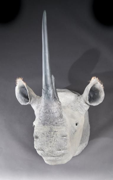 Tête de Rhinocéros en résine