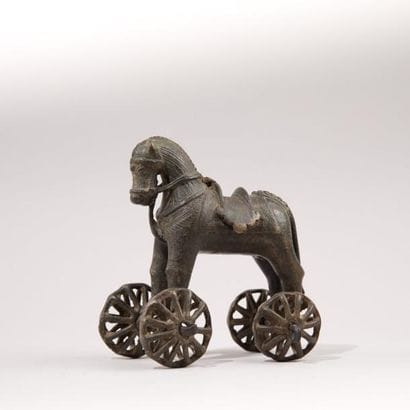 Cheval en bronze, travail indien