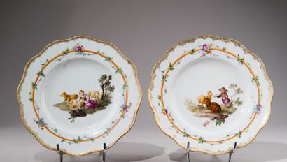 MEISSEN
Porcelaine Deux assiettes formant...