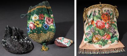 Sac du soir en perles de couleurs, le fermoir...
