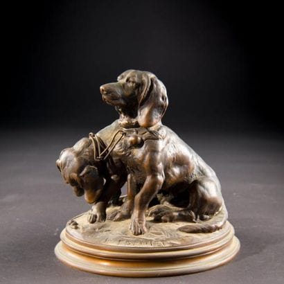 Emmanuel Fremiet (1824-1910)
Les deux bassets...