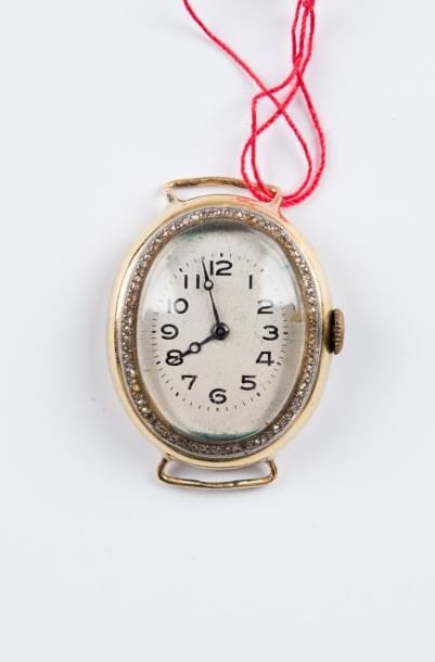 Cadran de montre bracelet de dame en or et...