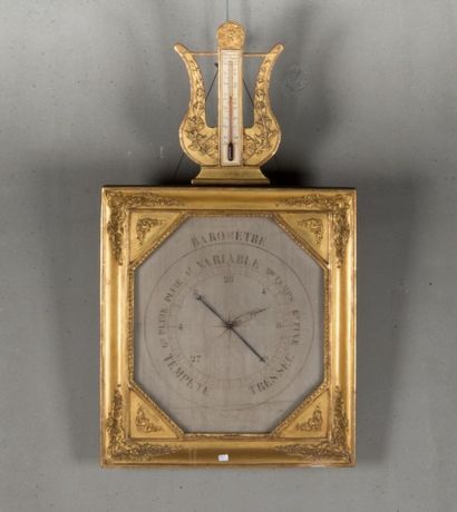 Baromètre/thermomètre de Réaumur au mercure...