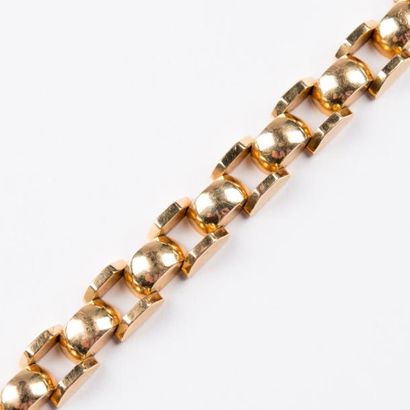 Bracelet tank en or jaune, 25,7gr