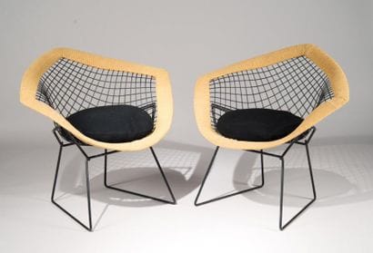 BERTOÏA
Paire de fauteuils 