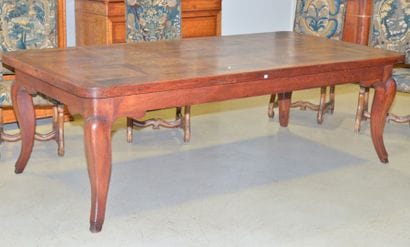 Importante table de ferme en bois naturel,...