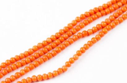 Collier 4 rangs de perles de corail