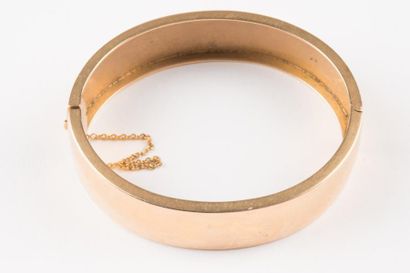 Bracelet ruban en or jaune uni, 35,6 grs,...
