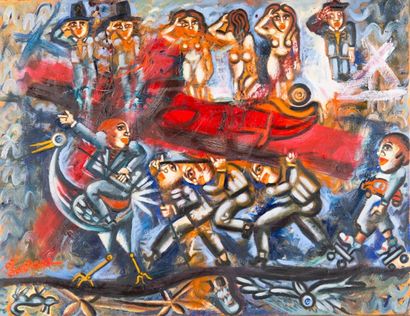 FAVRÈNE (1934)
Le passage. Huile sur toile...