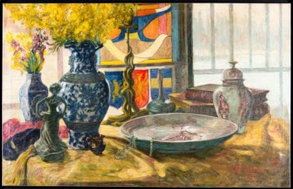 Adrien GODIEN (1873-1949)
Bouquet de mimosas...