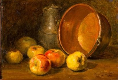 JOURLIN (XIX-XX)
Nature morte au chaudron...