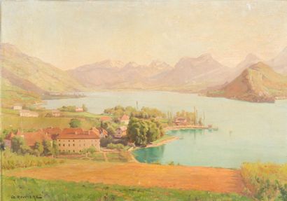 Charles ROUVIERE (1866-1924)
Paysage au lac...