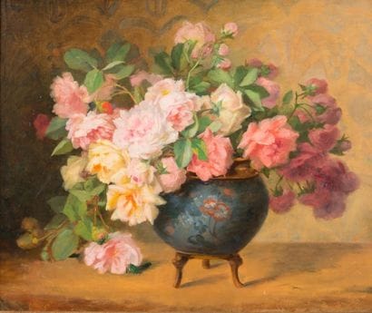 ECOLE FRANCAISE XIXème
Bouquet de roses au...