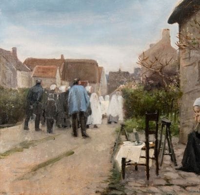 Ecole bretonne fin XIXème
Procession, les...