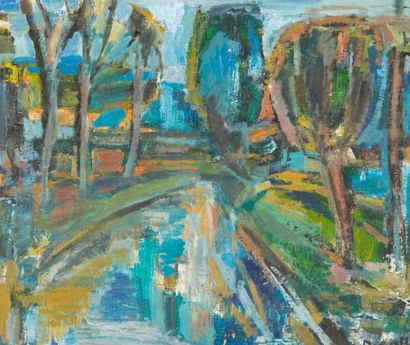 Denise CALLÉ (1915)
Bord de canal. Huile...