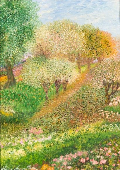 Claire CHEVOLLEAU (XXème)
Printemps. Huile...