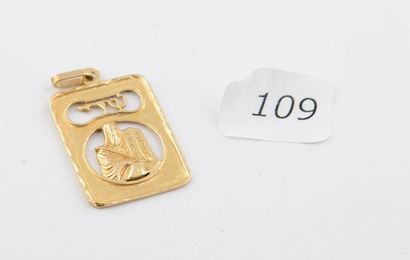 Pendentif en alliage d'or 585 millièmes,...