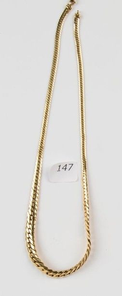 Collier en or jaune, poids: 17,4 g