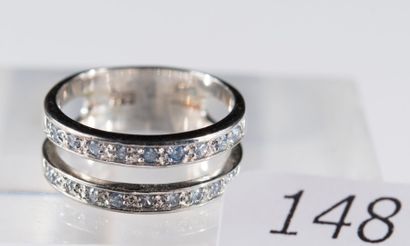 Bague fantaisie en argent et pierres imitation,...