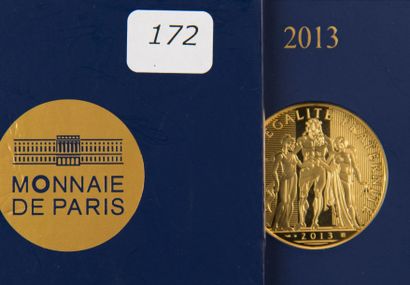 Médaille de Monnaie de Paris 2013 en or jaune,...