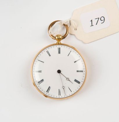 Une montre de gousset en or, poinçon Tête...