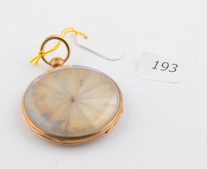 Montre de gousset en or guilloché. 61,7 g...