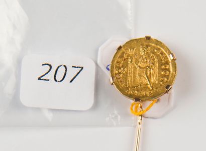 1 Monnaie Justinien Ier VIème siècle en or,...