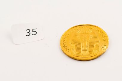 Médaille or, TOUTANKHAMON, poids: 17 g