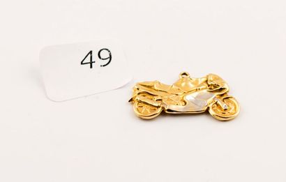 Pendentif moto en or en l'état, poids: 1,5...