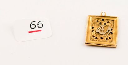 Pendentif en or jaune, poids: 2,4 g (exe...