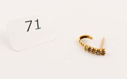 Partie de boucles d'oreille en or jaune et...