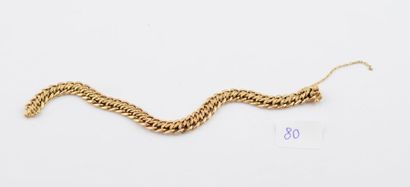 Bracelet en or jaune, poids: 9,8 g