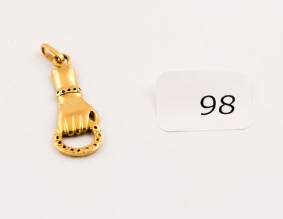 Pendentif en bas or, poids: 2 g (exempté...