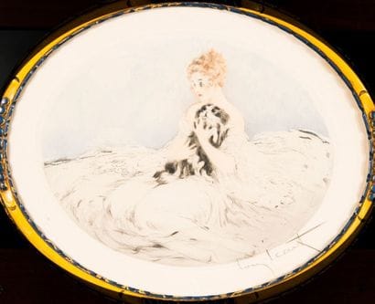 Louis ICART (1888-1950)
Femme au pékinois....