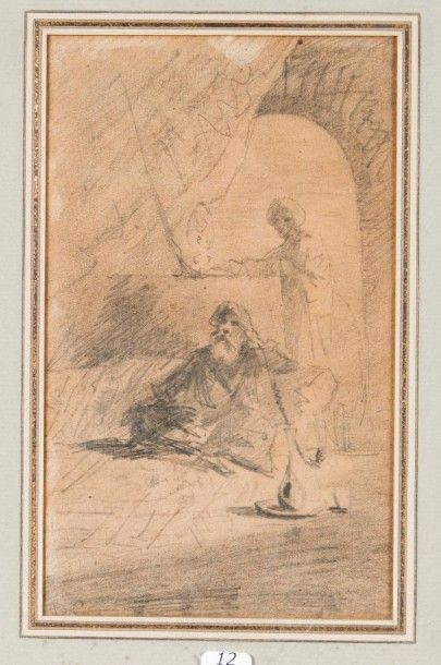 Dignitaire ottoman et son serviteur dans...