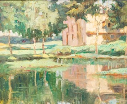 Jean GALLAND (1880-?)
Reflet. Huile sur toile,...