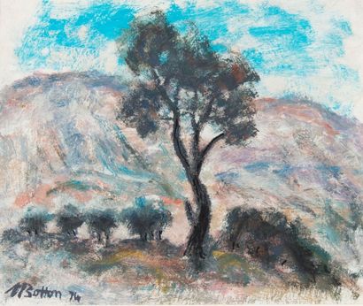 Marcelle BOTTON (1900-1982)
Paysage. Gouache...