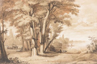 Ecole Française du XVIIIème siècle
Paysage...