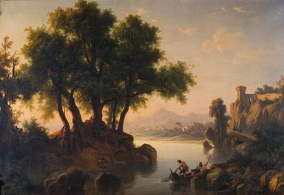 Ecole Italienne du XIXème siècle
Paysage....