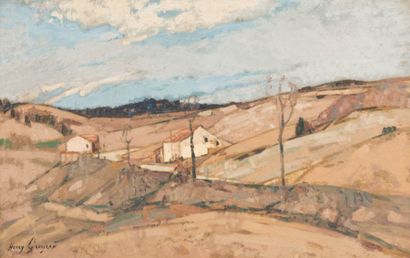 Henry GROSJEAN (1864-1948)
Paysage d'hiver....