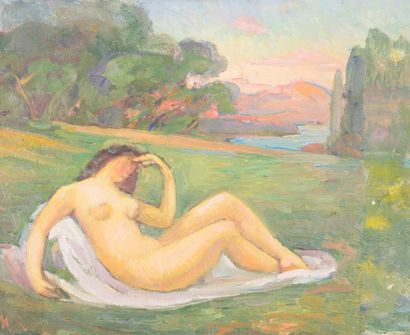 ANONYME
Baigneuse endormie près d'un lac....