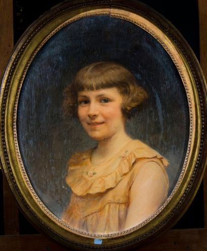 ECOLE FRANCAISE
Portrait de jeune fille,...