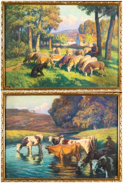 Claude-Honoré HUGREL (1880-1944)
Bergère...