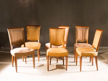 Jules LELEU (1883-1961)
Suite de six chaises...