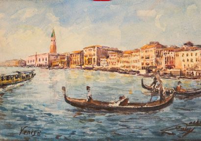 Jules ROCHE (XX)
Vues de Venise.
Ensemble...