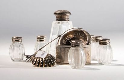 CHRISTOFLE
10 Petites salières en verre et...