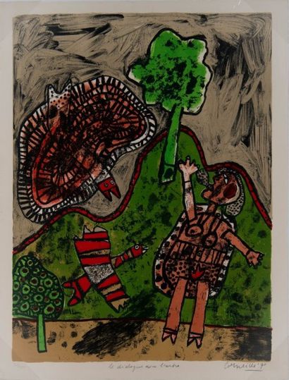 CORNEILLE (1922-2010)
Le dialogue avec l'arbre
Lithographie...